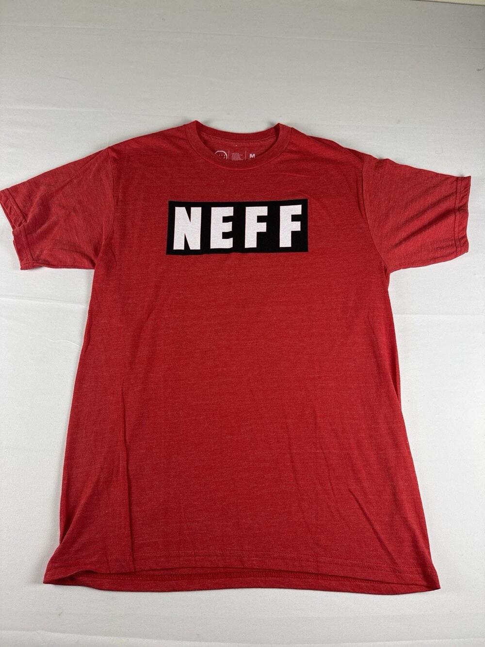 Neff Men’s Medium Red Logo Graphic T-Shirt